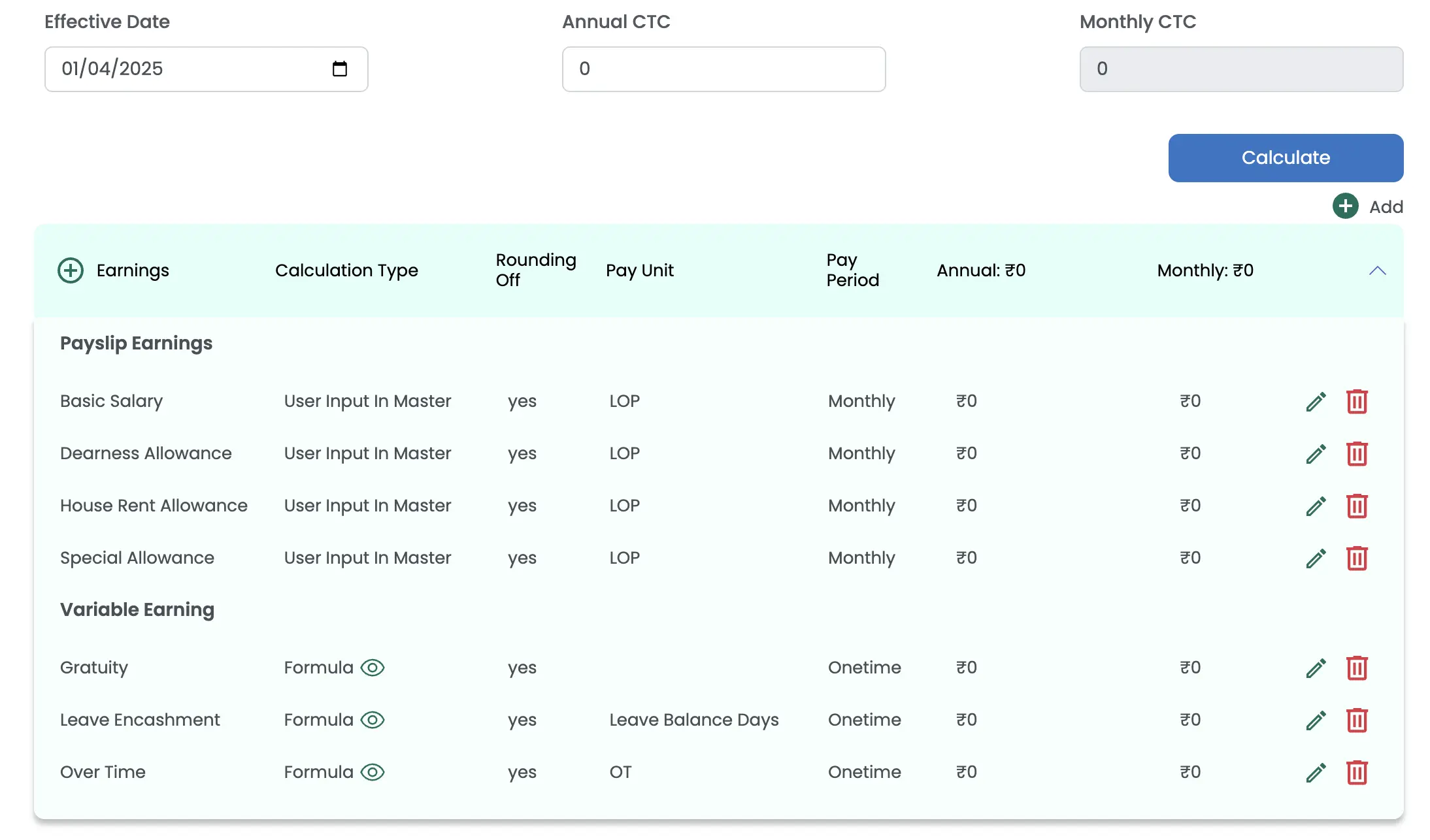 Variable pay automation in EZII Payroll